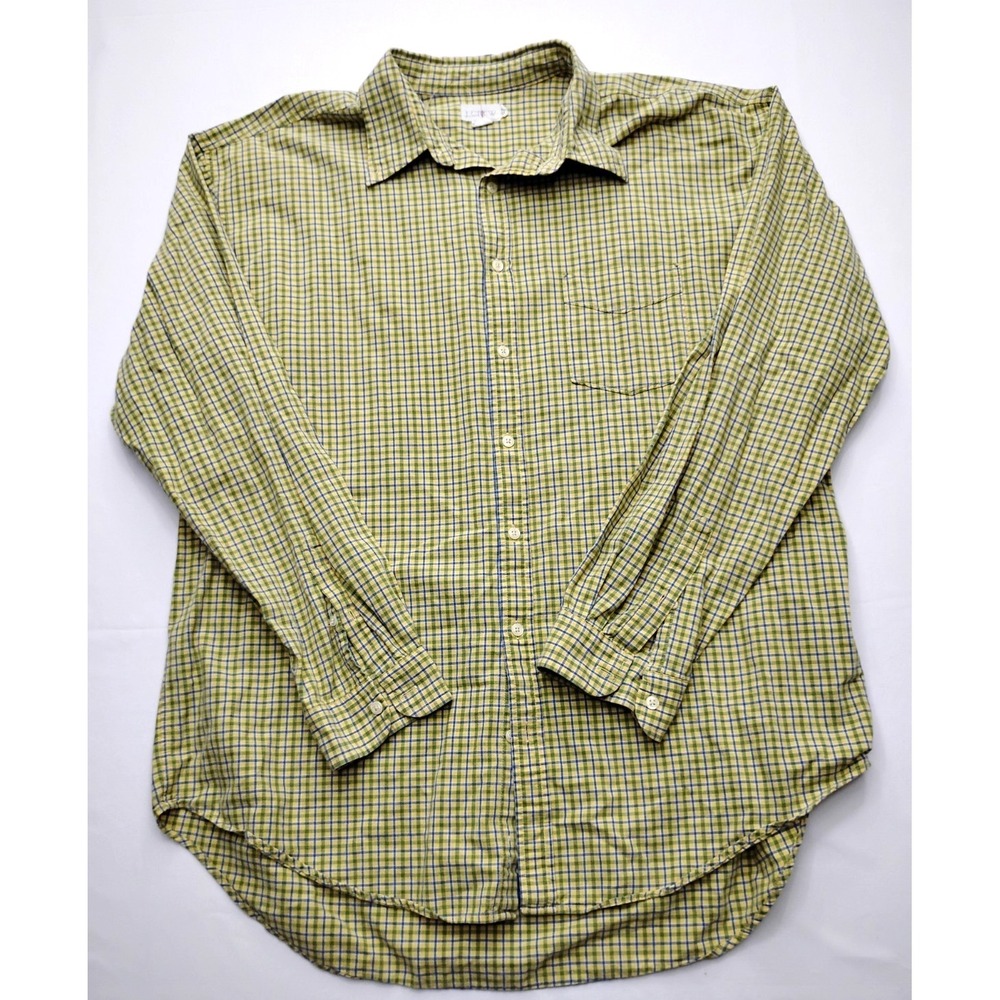 J Crew Oarsman Mens XLT Light Weight Button Front Flannel Long Sleeve Plaid